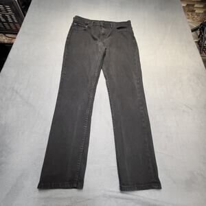Levi's 511 Jeans Mens 32x29 Black Slim Straight Leg Stretch Distressed